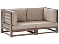 Miniatyrbilde 1 av 9: Hagesofa Mørkt Akasietre Tre Utendørs 2-seter med puter Moderne Design