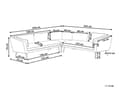 Miniatyrbillede 3 af 11: Udendørs Loungesofa Beige Polyester 5 personers Havesofa UV resistent Hjørnesofa til Haven