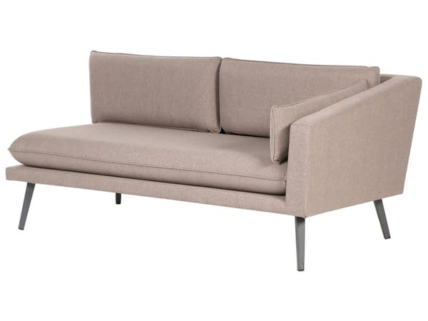 Ulkokulmasohva beige viidelle kangasverhoilu alumiini irrotettavat päälliset UV-kestävä moderni