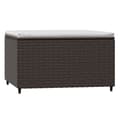Miniatyrbillede 7 af 9: vidaXL fodskamler til have 2 stk. med hynder polyrattan brun
