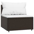 Miniatyrbillede 3 af 9: vidaXL midtermodul til havesofa med hynde polyrattan brun