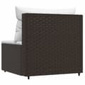 Miniatyrbillede 5 af 9: vidaXL midtermodul til havesofa med hynde polyrattan brun