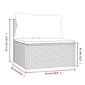 Miniatyrbillede 8 af 9: vidaXL midtermodul til havesofa med hynde polyrattan brun