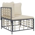 Miniatyrbillede 4 af 7: vidaXL hjørnemoduler til havesofa 2 stk. med hynder polyrattan