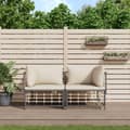 Miniatyrbillede 2 af 7: vidaXL hjørnemoduler til havesofa 2 stk. med hynder polyrattan