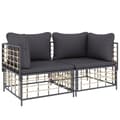 Miniatyrbillede 3 af 7: vidaXL hjørnemoduler til havesofa 2 stk. med hynder polyrattan