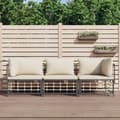 Miniatyrbillede 2 af 8: vidaXL loungesæt til haven 3 dele med hynder polyrattan antracitgrå