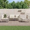 Miniatyrbillede 2 af 9: vidaXL loungesæt til haven 4 dele med hynder polyrattan antracitgrå