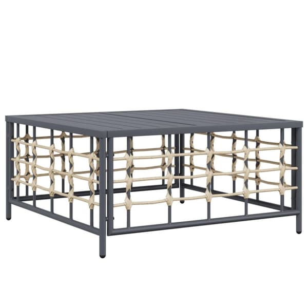 vidaXL Loungegrupp 5 delar med dynor antracit konstrotting