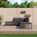 Miniatyrbild 2 av 9: vidaXL Loungegrupp 5 delar med dynor antracit konstrotting