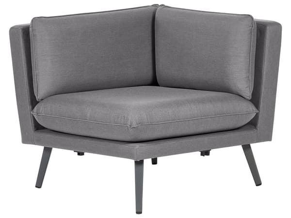 Hagesofa Grå Polyester 5-seters Sofa med UV-bestandig Moderne Design
