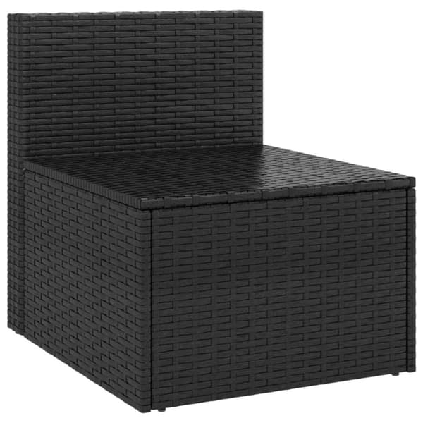 vidaXL midtermoduler til havesofa 2 stk. med hynder polyrattan sort