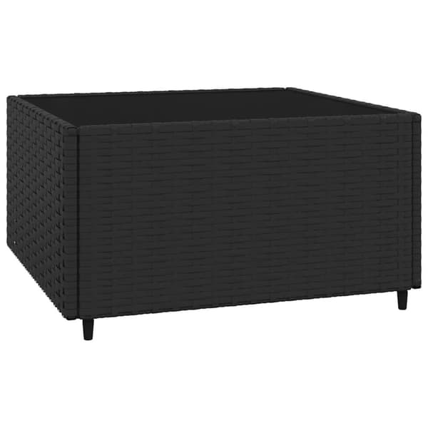 vidaXL loungesæt til haven 4 dele med hynder polyrattan sort