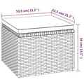 Miniatyrbild 11 av 11: vidaXL Trädgårdssoffa 3-sits med tak och fotpall grå konstrotting