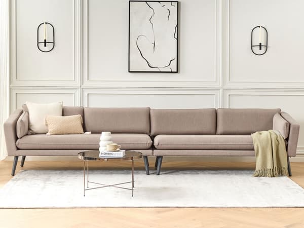 Ulkosohva beige neljälle kangasverhoilu alumiini irrotettavat päälliset UV-kestävä moderni