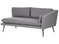 Miniatyrbild 5 av 11: Utesoffa Grå Polyester Klädsel 3 Sittplatser Trädgårdssoffa Vänster UV Vattenbeständig Modern Design Vardagsrum