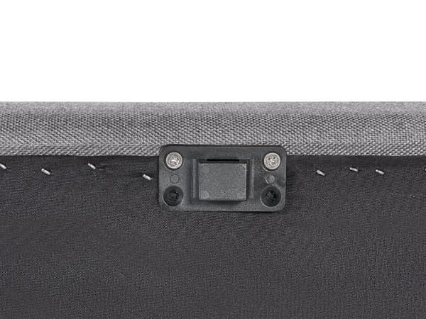 Utesoffa Grå Polyester Klädsel 3 Sittplatser Trädgårdssoffa Vänster UV Vattenbeständig Modern Design Vardagsrum