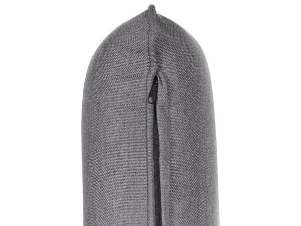 Utesoffa Grå Polyester Klädsel 3 Sittplatser Trädgårdssoffa Vänster UV Vattenbeständig Modern Design Vardagsrum