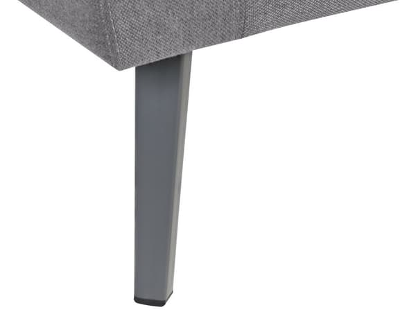 Utesoffa Grå Polyester Klädsel 3 Sittplatser Trädgårdssoffa Vänster UV Vattenbeständig Modern Design Vardagsrum