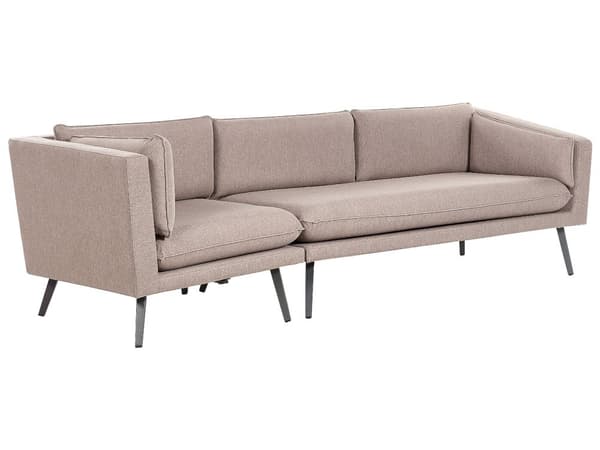 Ulkosohva beige kolmelle kangasverhoilu alumiini vasen irrotettavat päälliset UV-kestävä moderni