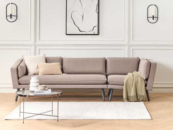 Ulkosohva beige kolmelle kangasverhoilu alumiini oikea irrotettavat päälliset UV-kestävä moderni