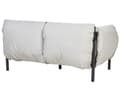 Miniatyrbilde 5 av 9: Hagesofa 2-seters Aluminium Svart Lysegrå puter Vannbestandig stoff