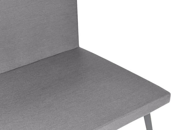 Utendørssofa Grå polyesterpolstring 3-seters Hagesofa Høyrehendt UV-vannbestandig moderne design stue