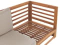 Miniatyrbilde 6 av 11: Hagesofa Taupe Sertifisert lys akasietre Utendørs 3-seter med puter Moderne design