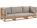 Miniatyrbilde 1 av 11: Hagesofa Taupe Sertifisert lys akasietre Utendørs 3-seter med puter Moderne design
