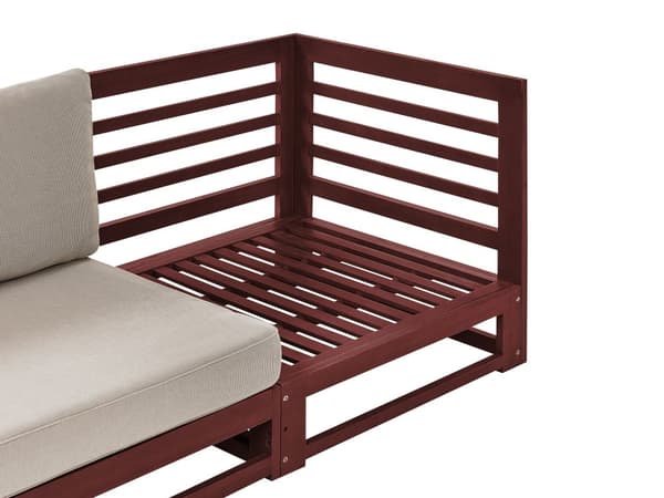 Trädgårdssoffa Taupe Mahogny Akaciaträ Certifierat Trä 3-sitsig med Dynor Modern Design Uteplats Trädgård