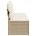 Miniatyrbild 4 av 9: vidaXL Trädgårdssoffa 4-sits med dynor konstrotting beige