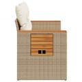Miniatyrbillede 4 af 11: vidaXL 2-personers havesofa med hynder polyrattan beige