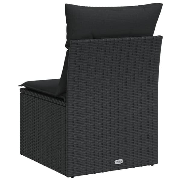 vidaXL sofamodul til haven med hynder polyrattan sort