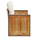Miniatyrbild 4 av 11: vidaXL Trädgårdssoffa 2-sits med dynor konstrotting beige