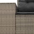 Miniatyrbillede 6 af 11: vidaXL 2-personers havesofa med hynder polyrattan grå