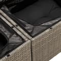 Miniatyrbillede 7 af 11: vidaXL 2-personers havesofa med hynder polyrattan grå