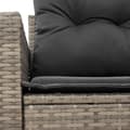 Miniatyrbillede 7 af 11: vidaXL 2-personers havesofa med hynder polyrattan grå