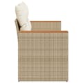 Miniatyrbillede 4 af 9: vidaXL 2-personers havesofa med hynder polyrattan beige