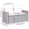 Miniatyrbillede 7 af 9: vidaXL 2-personers havesofa med hynder polyrattan beige