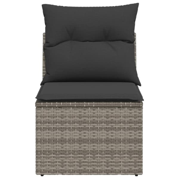 vidaXL sofamodul til haven med hynder polyrattan grå
