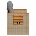 Miniatyrbillede 5 af 11: vidaXL 2-personers havesofa med hynder polyrattan beige