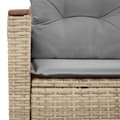 Miniatyrbillede 7 af 11: vidaXL 2-personers havesofa med hynder polyrattan beige
