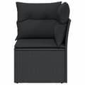 Miniatyrbillede 3 af 11: vidaXL hjørnemodul til havesofa med hynder polyrattan sort