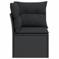 Miniatyrbillede 4 af 11: vidaXL hjørnemodul til havesofa med hynder polyrattan sort