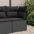 Miniatyrbillede 11 af 11: vidaXL hjørnemodul til havesofa med hynder polyrattan sort