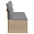 Miniatyrbild 5 av 11: vidaXL Trädgårdssoffa 3-sits med dynor konstrotting beige