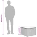 Miniatyrbillede 9 af 10: vidaXL haveskammel med hynde 55x55x37 cm polyrattan beige