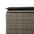 Miniatyrbillede 7 af 10: vidaXL haveskammel med hynde 55x55x37 cm polyrattan grå