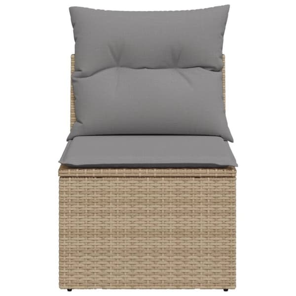 vidaXL sofamodul til haven med hynder polyrattan beige