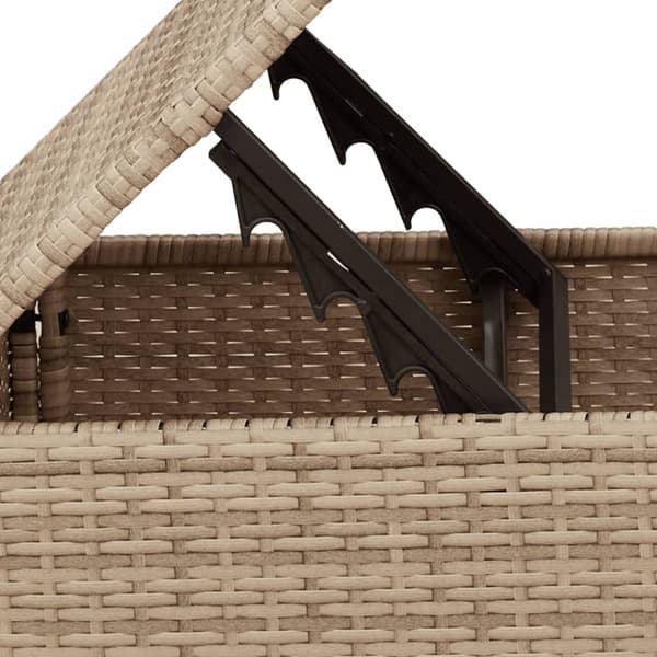 vidaXL haveskammel med hynde 55x55x37 cm polyrattan beige